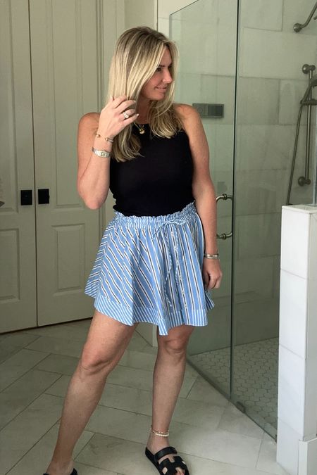 Boxer trend but make it a skirt! 

#ltkanthro #ltksummer

#LTKStyleTip #LTKMidsize #LTKOver40