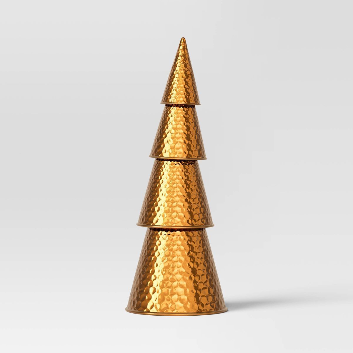 14.25" Hammered Metal Cone Christmas Tree Sculpture - Wondershop™ Gold | Target