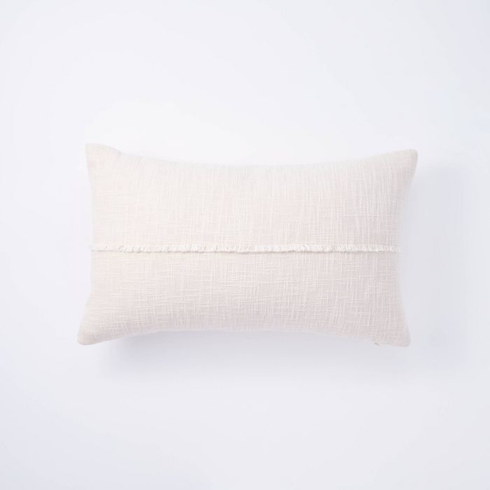 Pieced Woven Cotton Pillow Cream - Threshold™ designed with Studio McGee | Target