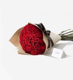 50 Red Roses Bouquet | FLOWERBX