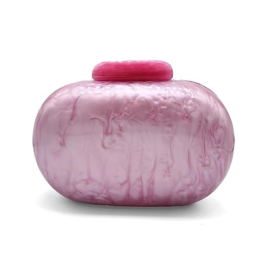 GSYPS Acrylic Evening Clutch Bag for Women Shell Shape Shoulder Crossbody Bag Glitter Marble Purse Handbag Pink | Amazon (US)