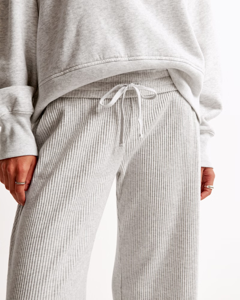 Brushed Rib Wide Leg Sweatpant | Abercrombie & Fitch (US)