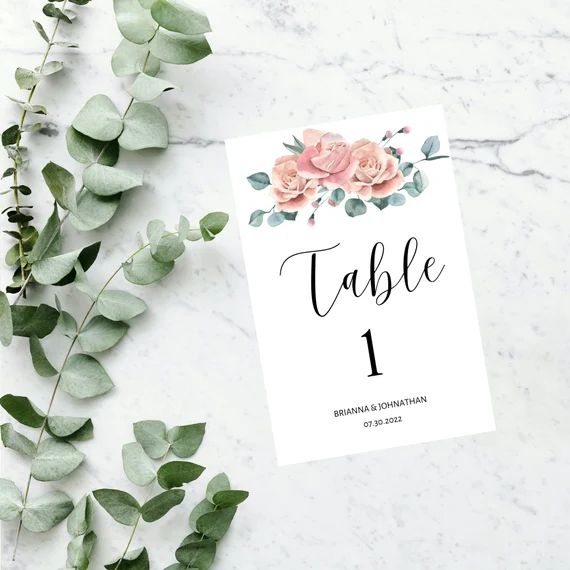 Wedding Table Number Template | Wedding Tables Numbers | Wedding Templates | Wedding Template | M... | Etsy (CAD)