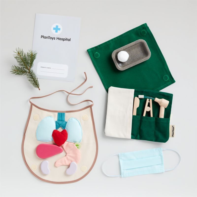 Plan Toys Wooden Surgeon Playset | Crate & Kids | Crate & Barrel