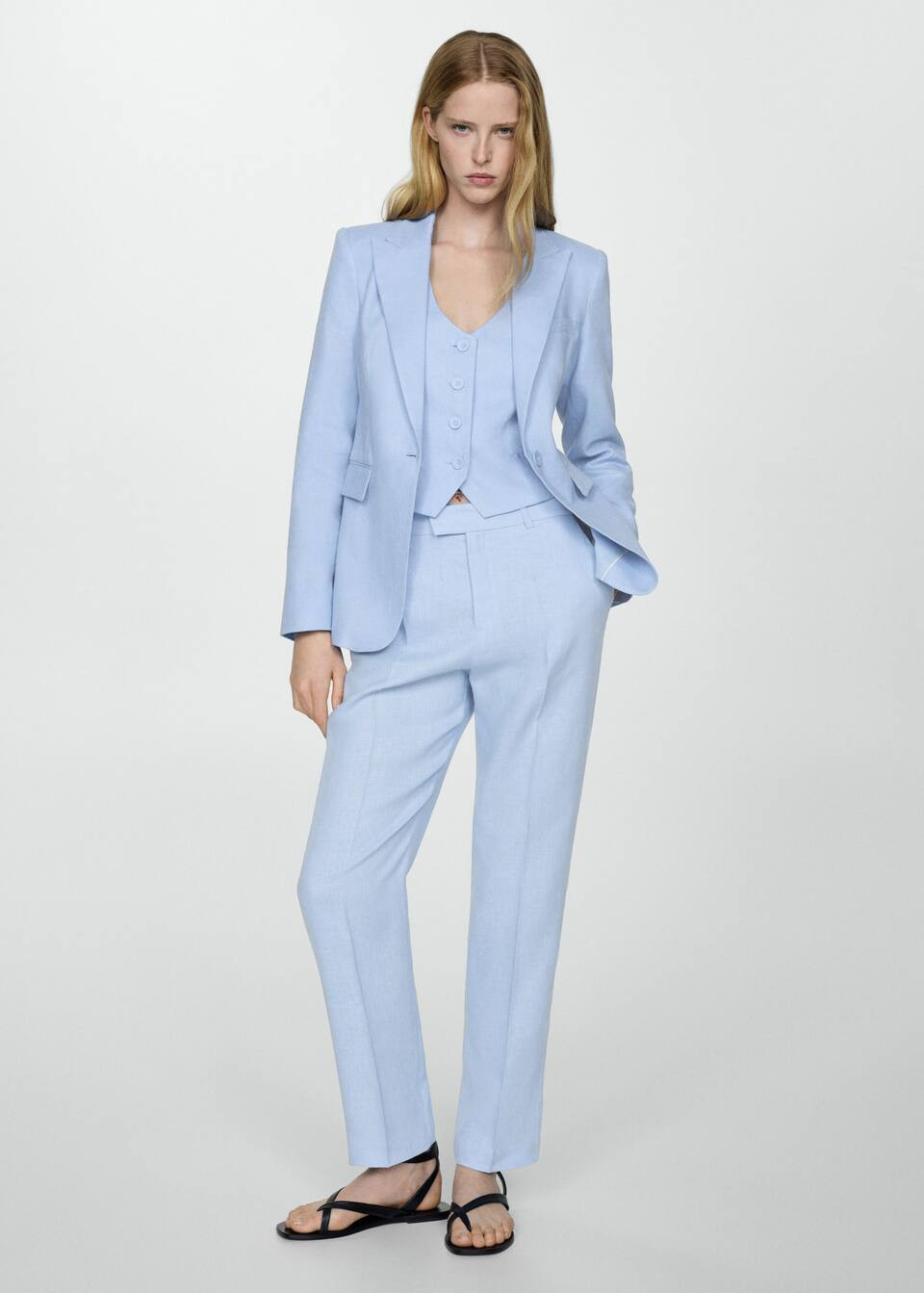100% linen suit trousers -  Women | Mango United Kingdom | MANGO (UK)