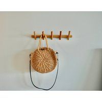 Wood Coat Rack Modern Wall Mounted Rack, Wooden Peg, Towel Hanger Hooks Robe Racks - Natural Walnut  | Etsy (US)