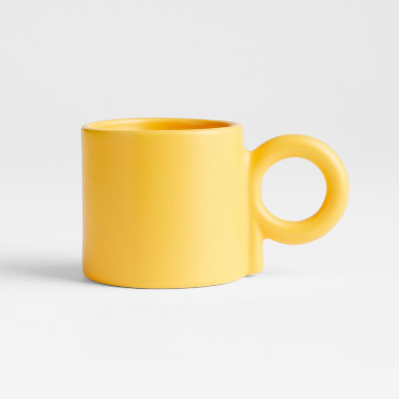 Egg Yolk Yellow Stoneware Mug by Molly Baz | Crate & Barrel | Crate & Barrel