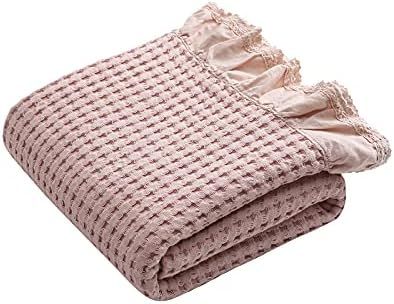 Tomor Extra Soft Waffle Blanket Cozy Lightweight Blanket Organic Cotton Baby Throw Blanket - All ... | Amazon (US)