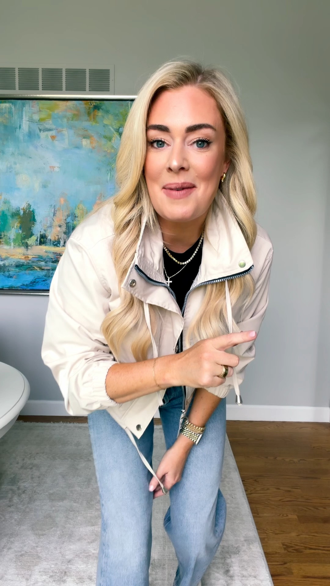 Wearing a small in the jacket & tee & a 26 in the jeans 

Spring outfits, summer outfits, sports mom outfits, Amazon jacket, rain jacket, lightweight jacket, jeans, straight leg jeans

#LTKgrwm #LTKootd #LTKSeasonal