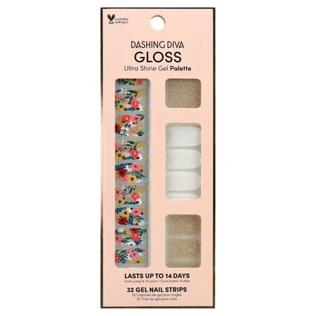 Dashing Diva GLOSS Gel Nail Polish Strips Wallflower Frenzy Includes 32 Strips | Walmart (US)