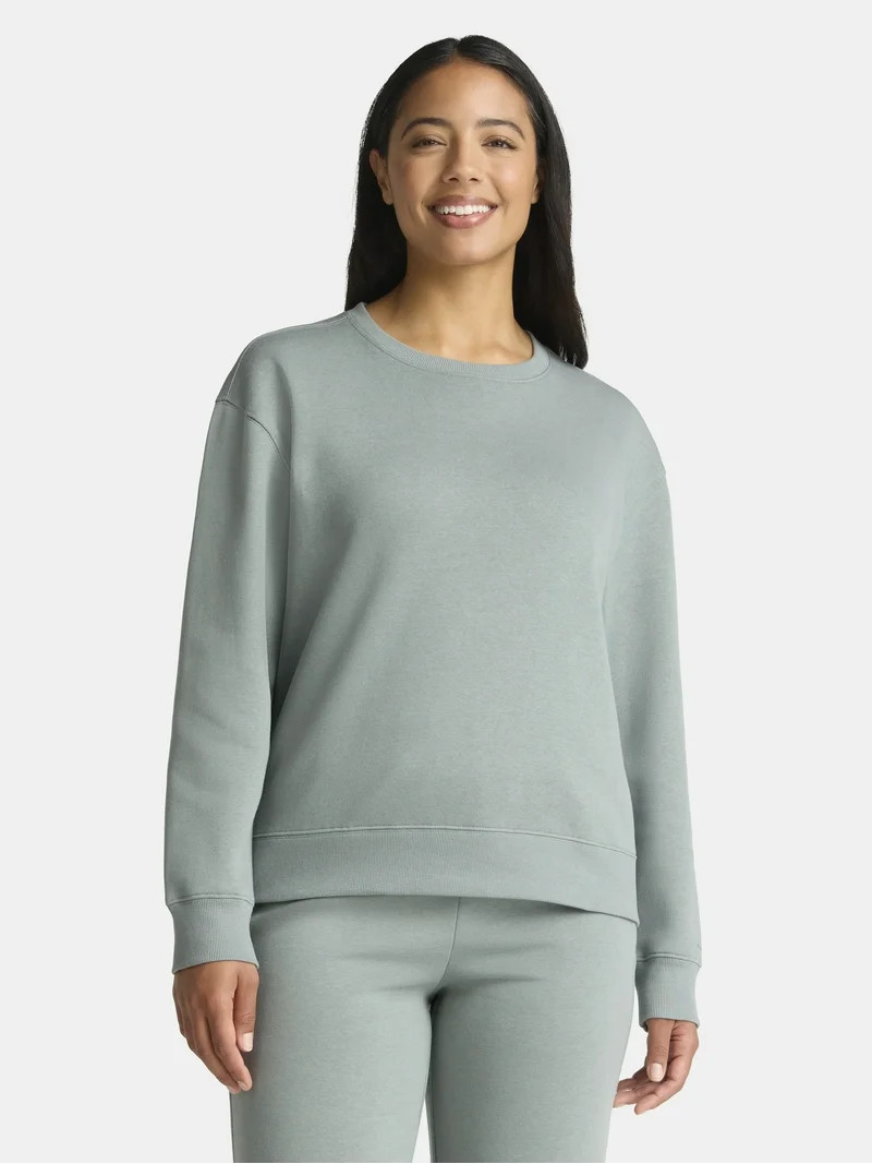 Athletic Works Women's Crewneck Fleece Sweatshirt, Sizes XS-XXXL | Walmart (US)