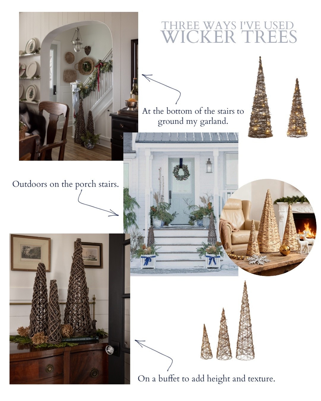 These wicker Christmas trees are the most versatile foundational Christmas decor pieces. I’ve had them for years and have used them indoors and out in so many different ways. Linking a few similar options at different price points!

#LTKHoliday #LTKSeasonal #LTKHome