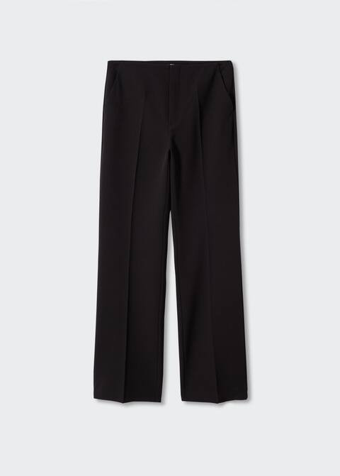 Wide leg fluid trousers -  Women | Mango United Kingdom | MANGO (UK)