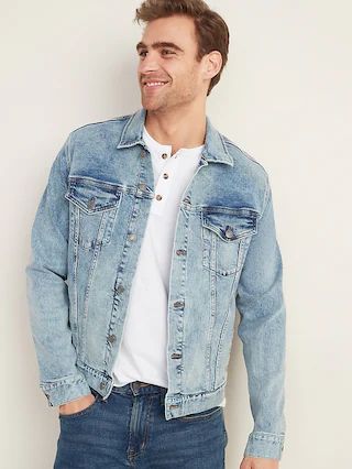 Acid-Wash Built-In Flex Jean Jacket for Men | Old Navy (CA)