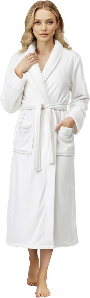 NY Threads Premium Womens Robe, Plush Fleece Long Bath Robe for Women, Fluffy Soft Women's Bathro... | Amazon (US)