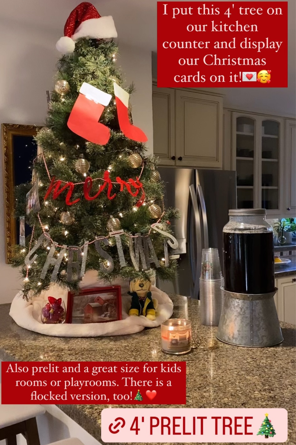 Christmas trees are 50% off at target this week! I used this 4 foot prelit tree to display Christmas cards on our counter last year, and it would be great in a kids room, too!
..............................
Fake Christmas tree, artificial Christmas tree, Christmas tree under $50, Christmas tree under $100, target Christmas tree, target Christmas decor, kids Christmas Tree, playroom Christmas tree, 7.5' tree 9' tree 3' tree prelit tree tree with lights flocked tree

#LTKHoliday #LTKkids #LTKfamily