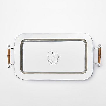 Silver and Bamboo Serving Tray | Mark and Graham