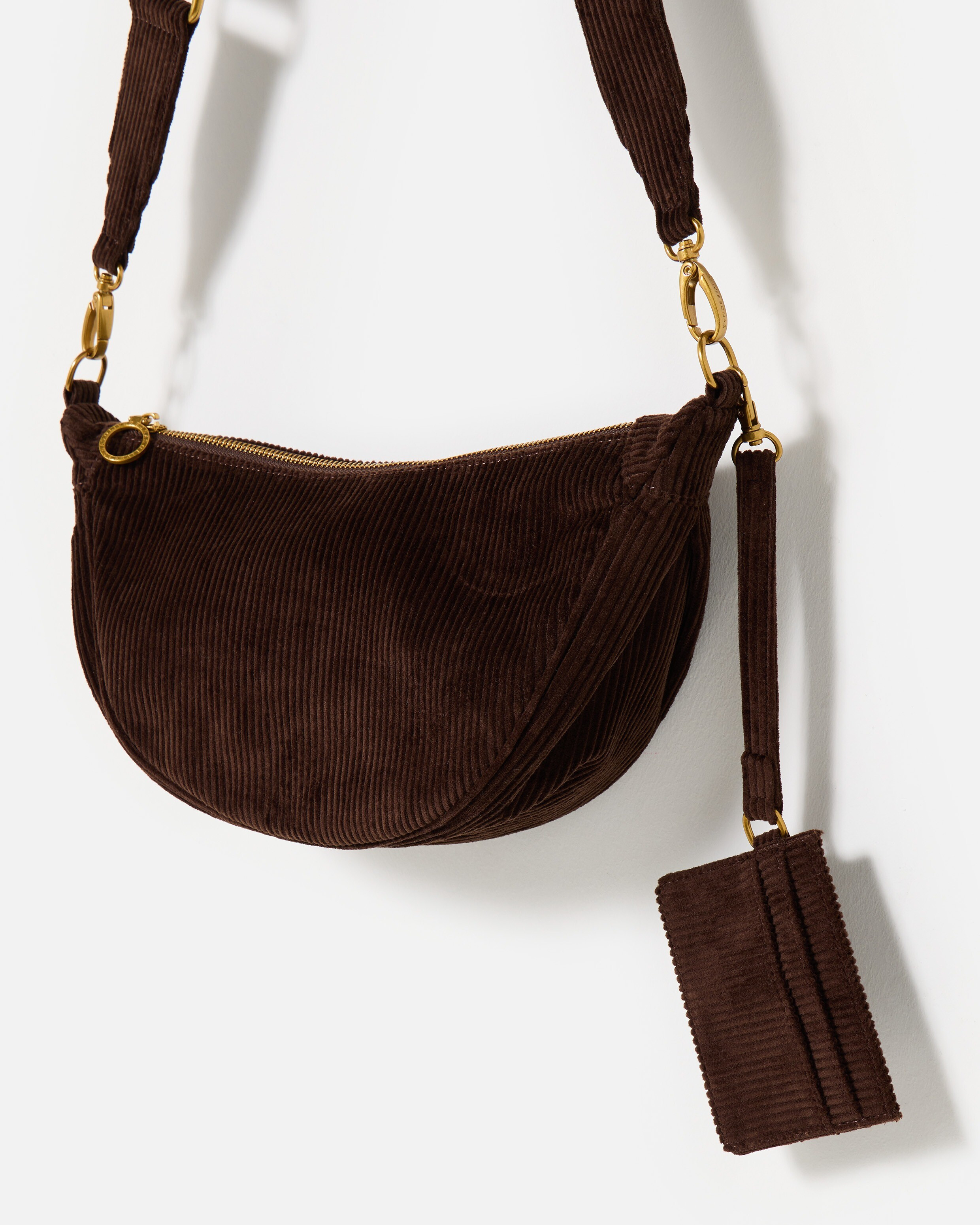 Betty Chocolate Brown Corduroy Belt Bag | Oliver Bonas (Global)
