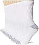 Hanes Women's Shoe Size: 5-9 Cool Comfort Moisture Wicking Crew Socks, 10-Pair Pack, White | Amazon (US)