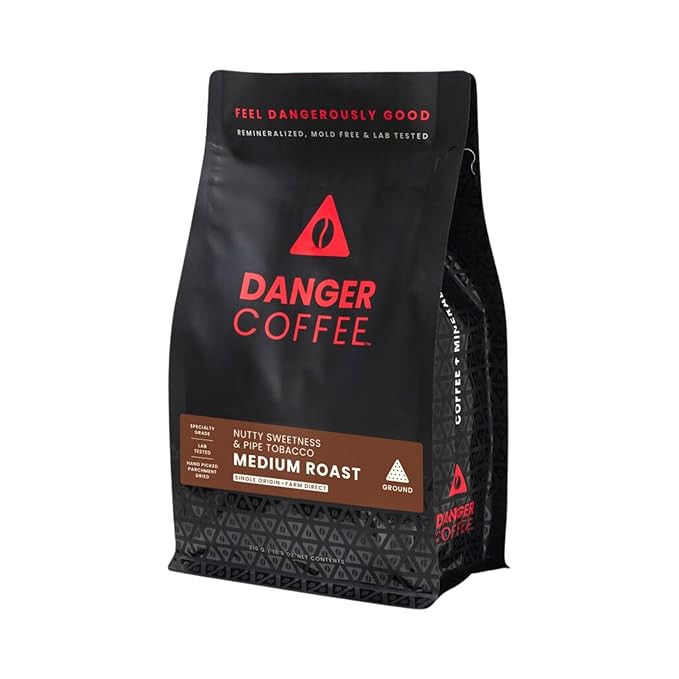Danger Coffee by Dave Asprey, Remineralized, Mold Free & Lab Tested Ground Coffee, Medium Roast, ... | Amazon (US)