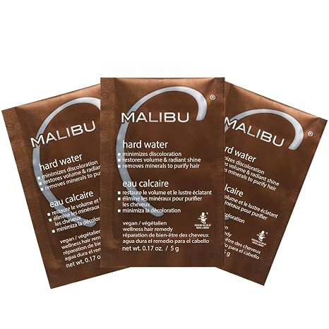 Malibu C Hard Water Hair Remedy - Chelating Treatment Packets for Mineral Buildup & Scalp Detox -... | Amazon (US)