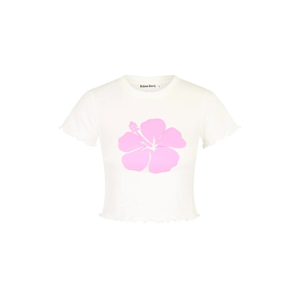 Lettuce Cropped Mini Tee - Whipped White | Kulani Kinis US