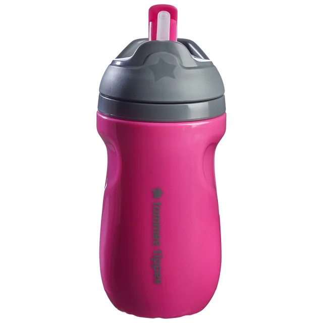 Tommee Tippee Insulated Toddler Straw Sippy Cup, 9oz, 12+ Months, 1 Pack, Sporty Carry Handle, No... | Walmart (US)