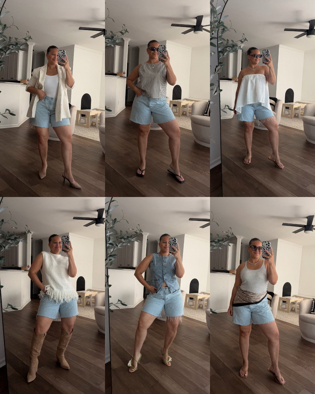 styling jean shorts for summer 

 