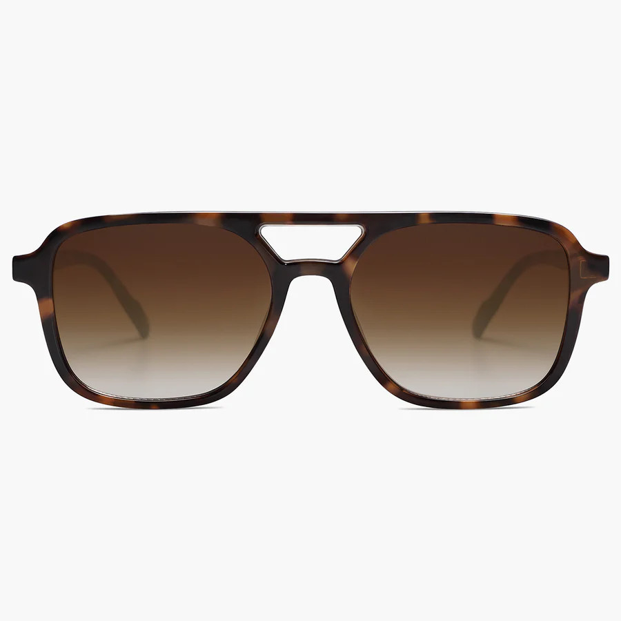 Buy Trendy Tortoise Aviator Sunglasses for Women Sandra SJ2202 | SOJOS VISION | SOJOS VISION