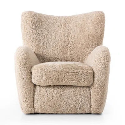 Amelie Chair-Beige Shearling | Wayfair North America