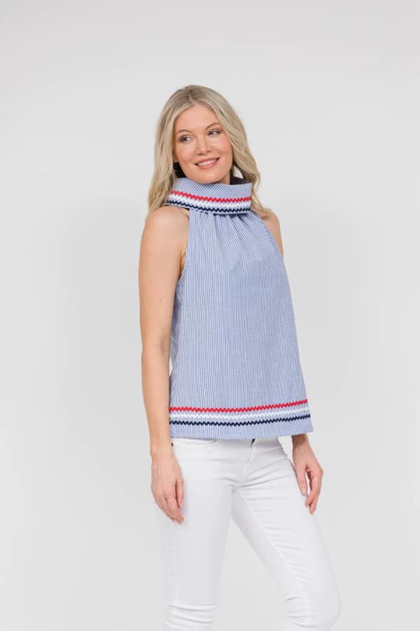 Cowl Neck Top with Ric-Rac | Sail to Sable