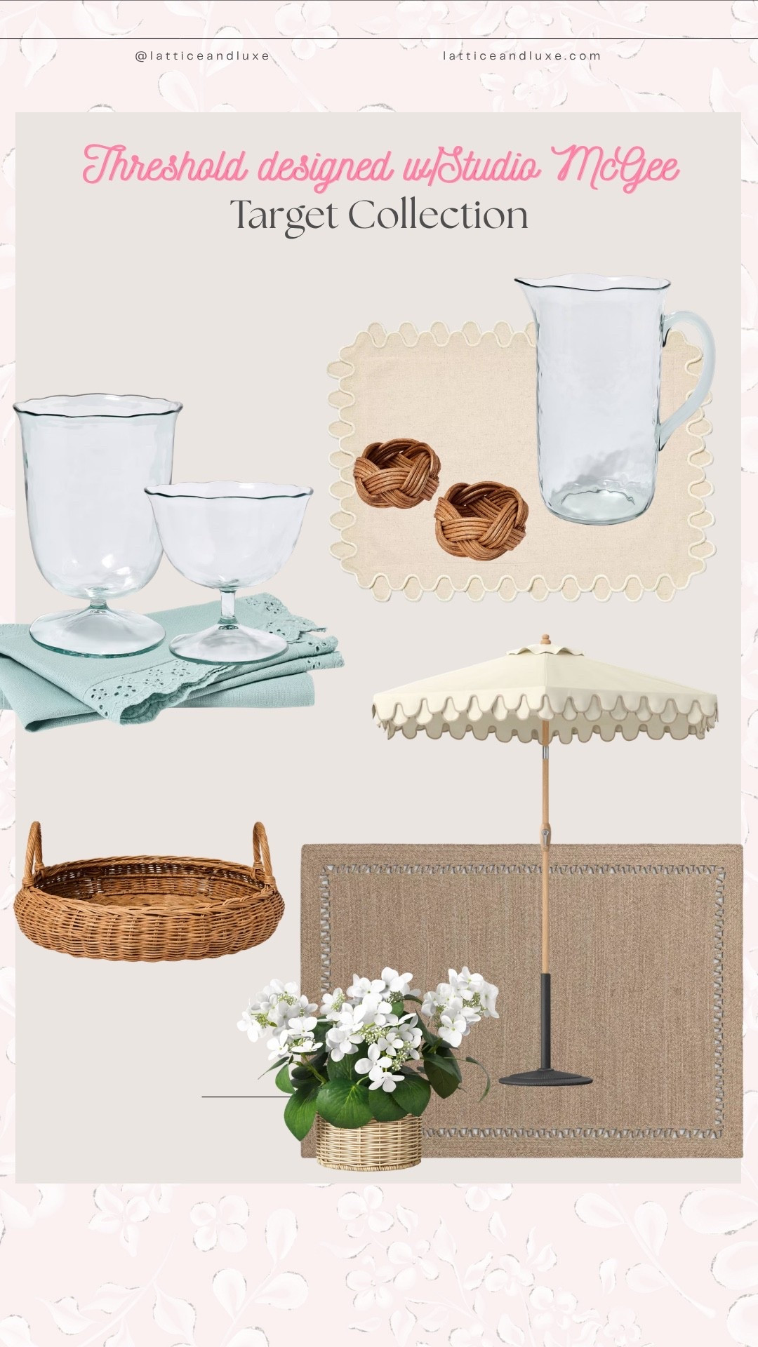 Spring hosting refresh 🌿✨ Loving the Threshold designed with Studio McGee collection at Target—so many pretty textures and soft details.

Woven accents, scalloped touches, and the cutest ruffled acrylic drinkware for easy, elevated entertaining. Linking all my faves 🤍

#LTKHome #TargetFinds #StudioMcGee #SpringDecor #LTKSeasonal

#LTKSeasonal #LTKHome