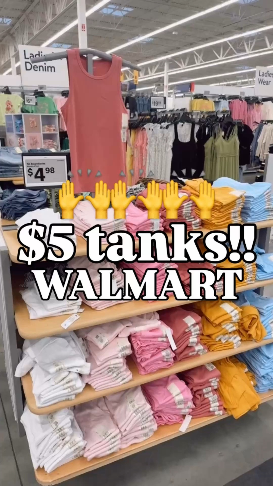 Count me in for more than one of these $5 tanks!!! 🙌  ribbed & high neck, I sized up 1

#walmartpartner #summerstyle #walmartfinds #tanktops #everydaystyle 