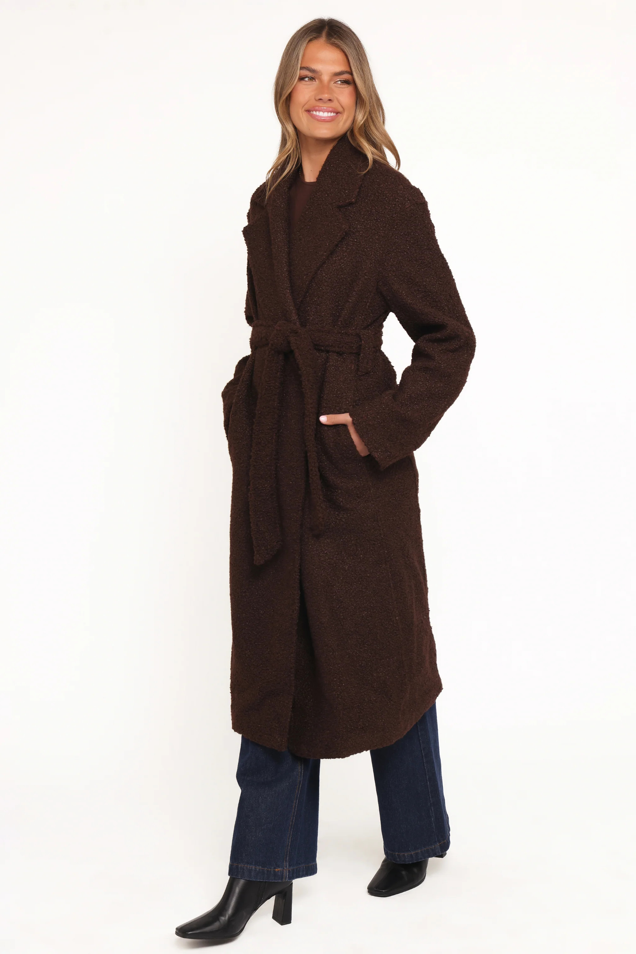 Goodie Shearling Coat - Chocolate | Petal & Pup (US)