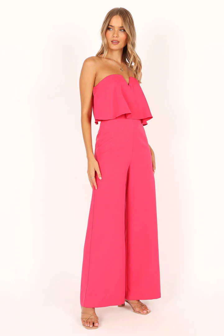 Sonny Strapless Jumpsuit - Hot Pink | Petal & Pup (US)