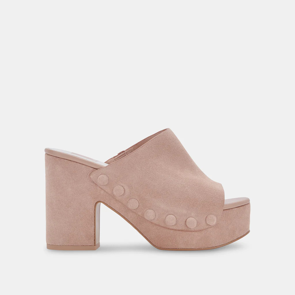 EMOL HEELS BLUSH SUEDE | DolceVita.com