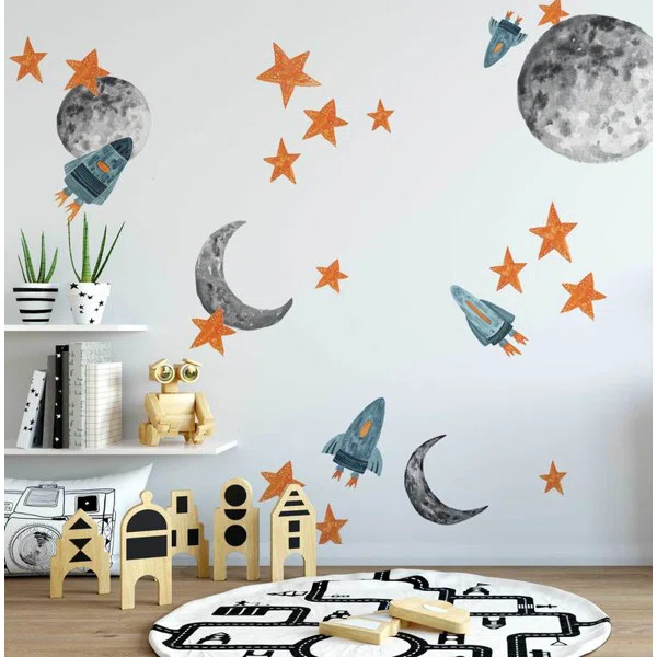 Spaceships Wall Decal | Wayfair Professional