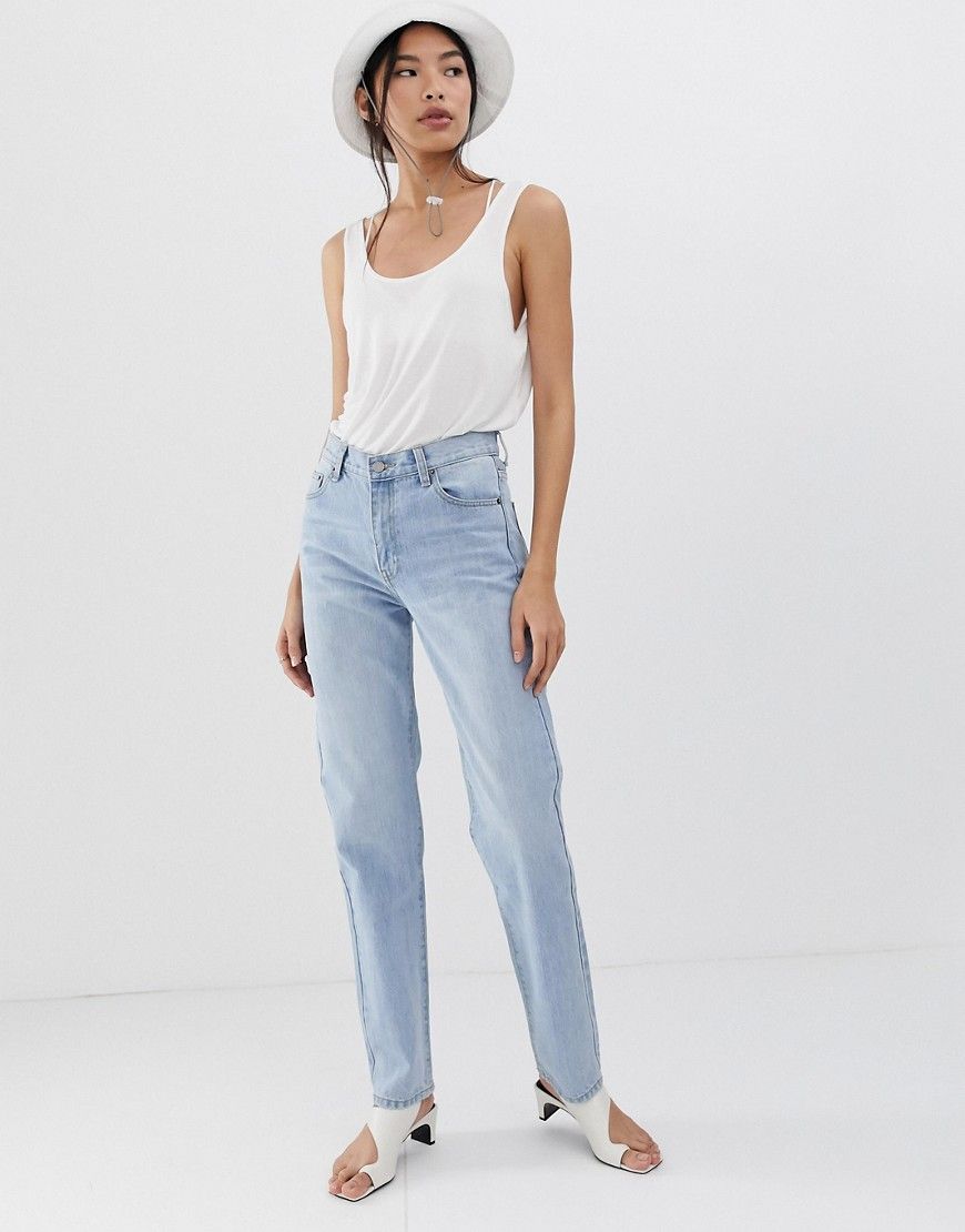 Dr Denim Piper mid rise straight leg jean-Blue | ASOS (Global)