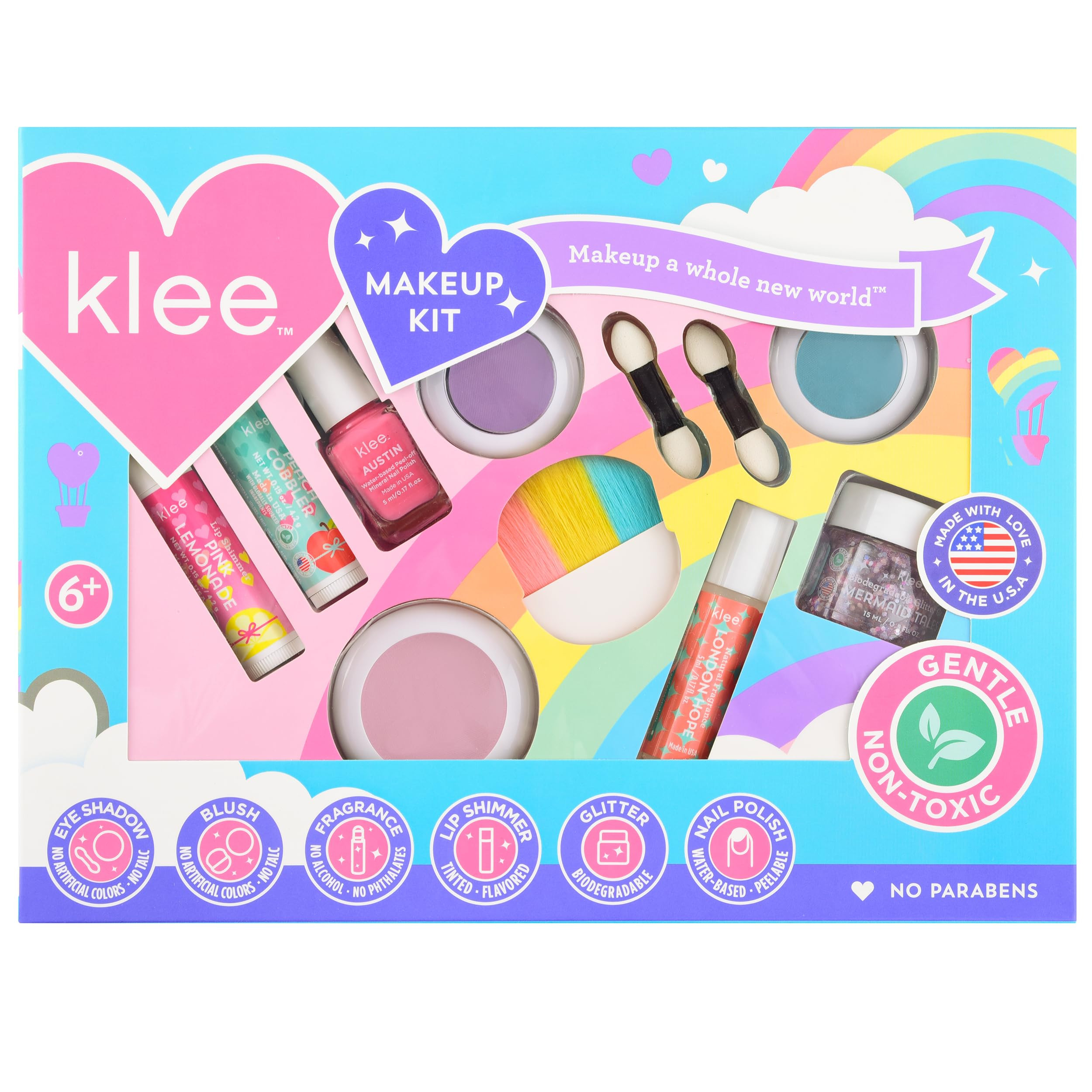 Luna Star Klee Ultimate Makeup Kit. Gentle and Non-Toxic. Kid-Friendly. Made in USA. (Ray of Blis... | Amazon (US)