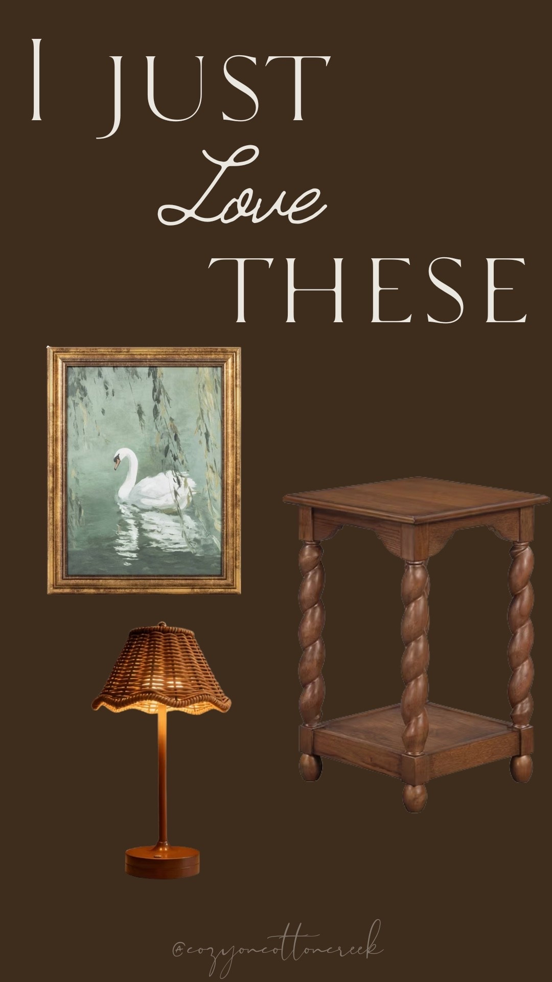 Home decor I’m loving currently
End table side table
Swan wall art vintage inspired 
Woven tabletop lamp

#LTKHome