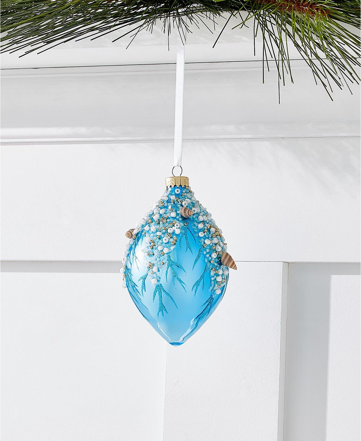 Holiday Lane At The Beach & Seaside Blue Drop Ornament, Created for Macy's & Reviews - Shop All H... | Macys (US)