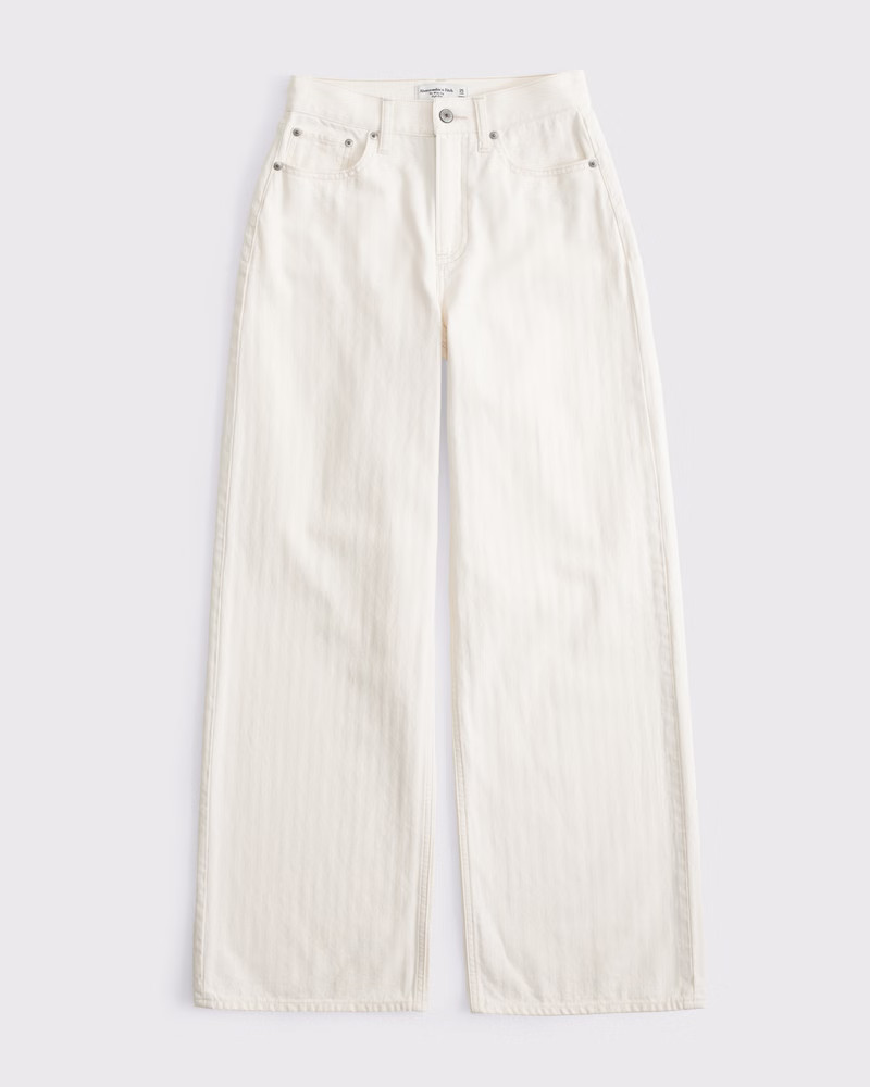 Women's Curve Love High Rise Wide Leg Jean | Women's Clearance | Abercrombie.com | Abercrombie & Fitch (US)