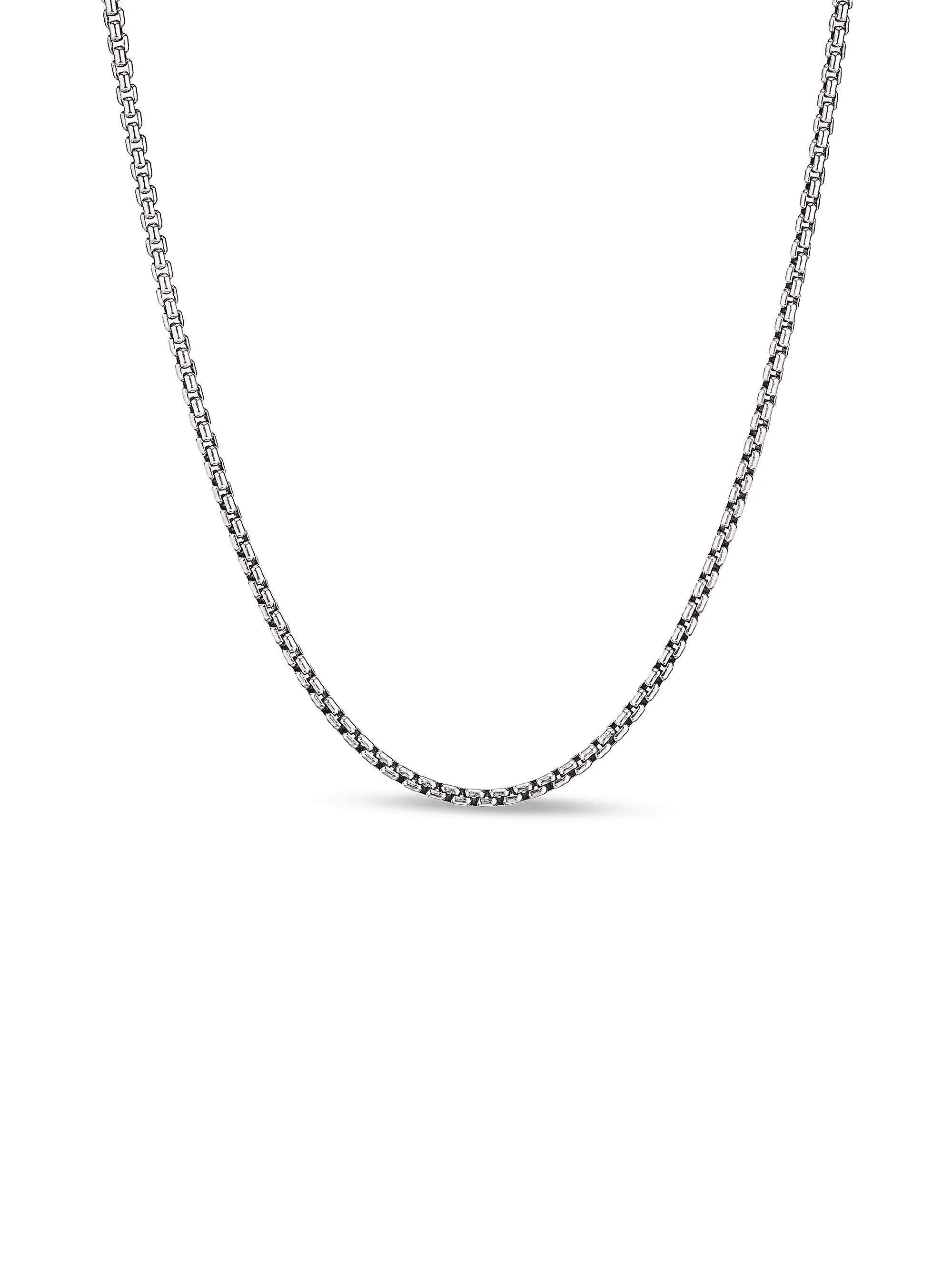 Box Chain Necklace in Sterling Silver, 2.7mm | Saks Fifth Avenue