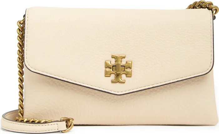 Tory Burch Kira Pebble Leather Wallet on a Chain | Nordstrom | Nordstrom