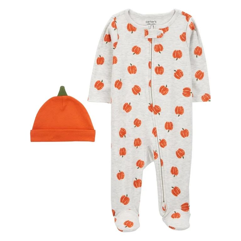 Carter's Child of Mine Baby Unisex Halloween Sleep N Play and Hat, 2-Piece, Sizes Preemie-6/9 Mon... | Walmart (US)