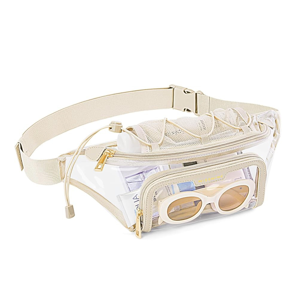 Missnine Clear Fanny Pack for Stadium Events Clear Purse Crossbody Bags for Women with Adjustable... | Amazon (US)
