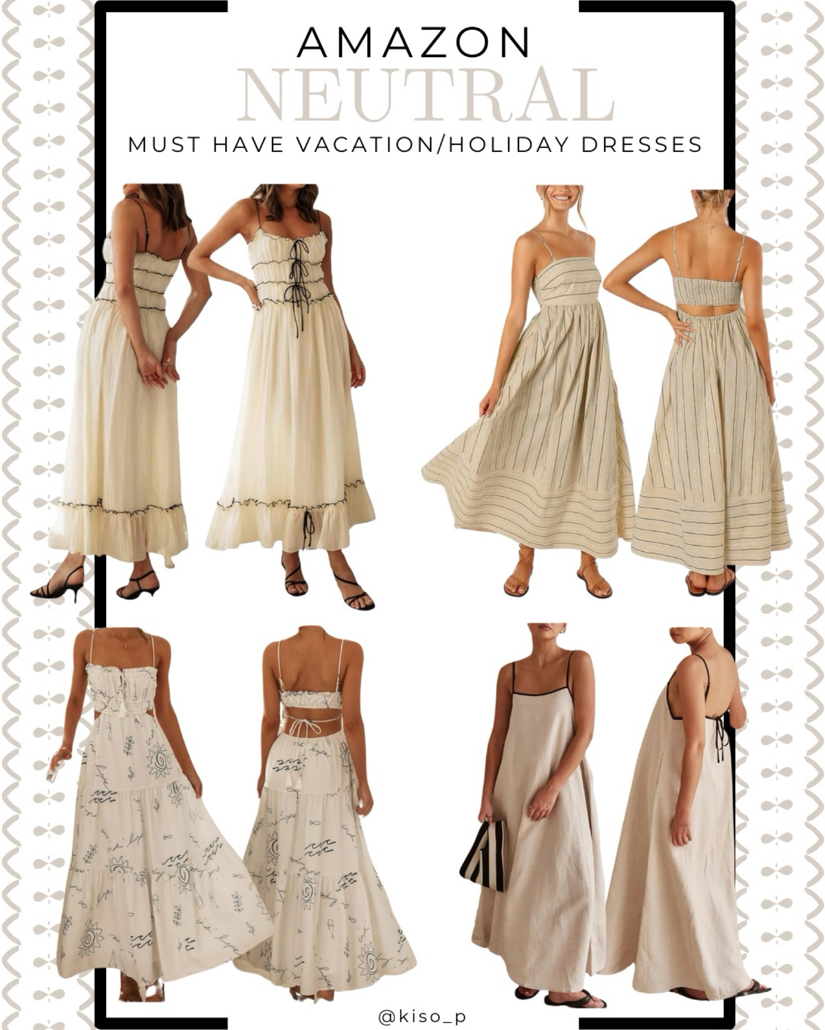 Neutral must have maxi vacation/holiday dress/dresses. Neutral flattering maxi dresses. Chic must have maxi dresses. Aesthetic maxi dresses. Chic maxi dresses.

#LTKTravel #LTKSummerSales #LTKStyleTip