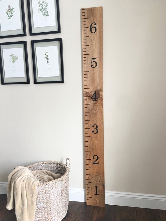 Growth Chart Ruler, Wooden Ruler Growth Chart, Growth Chart, Wooden Growth Chart, Nursery Decor, ... | Etsy (US)