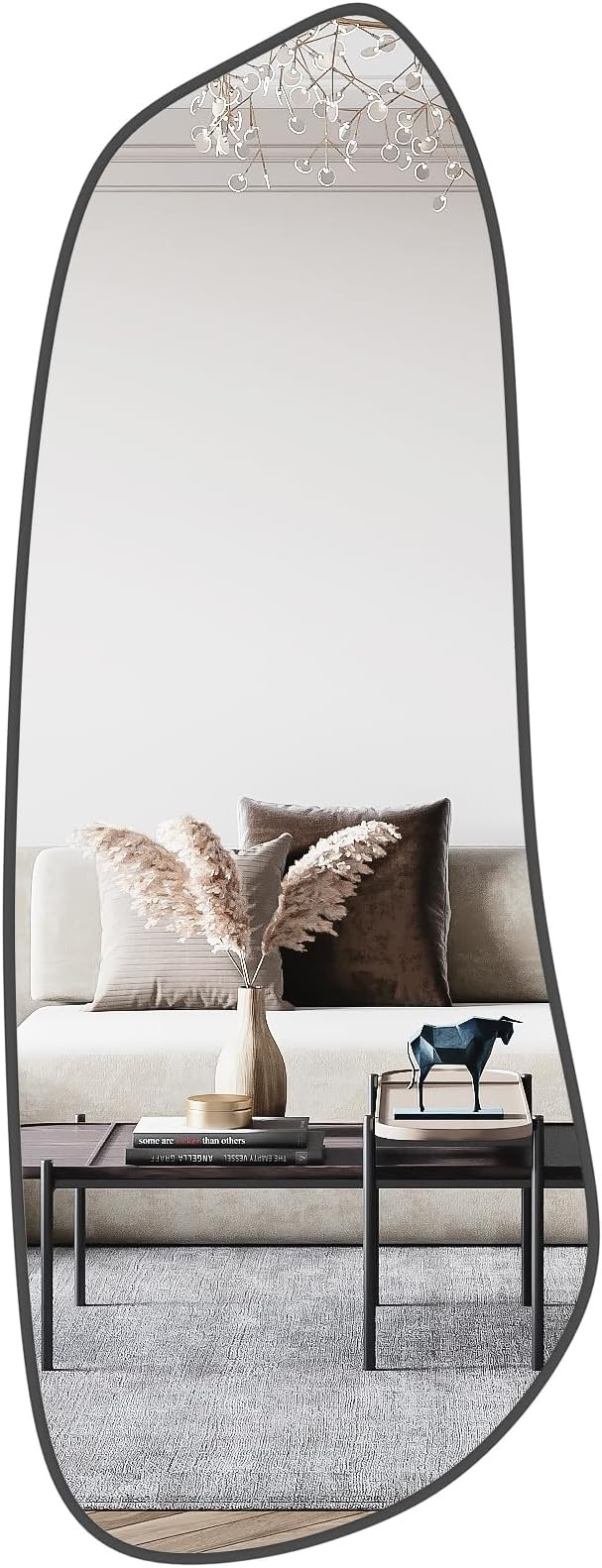 WallBeyond Irregular Wall Mirror, Asymmetrical Mirror Wall Mounted with Black Framed for Living R... | Amazon (US)