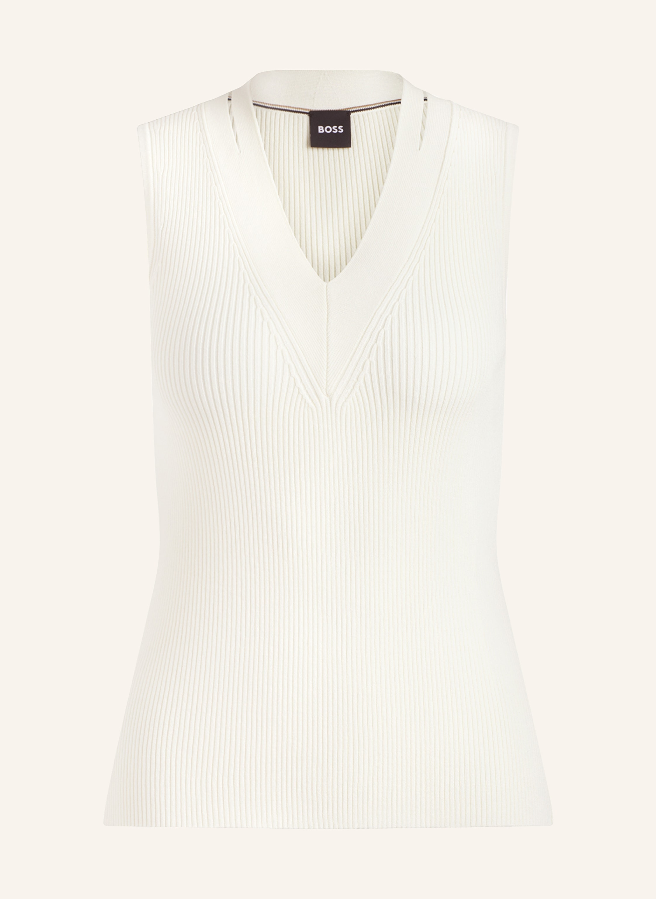 BOSS Stricktop FALITY mit Cut-outs in ecru | Breuninger (DACH)